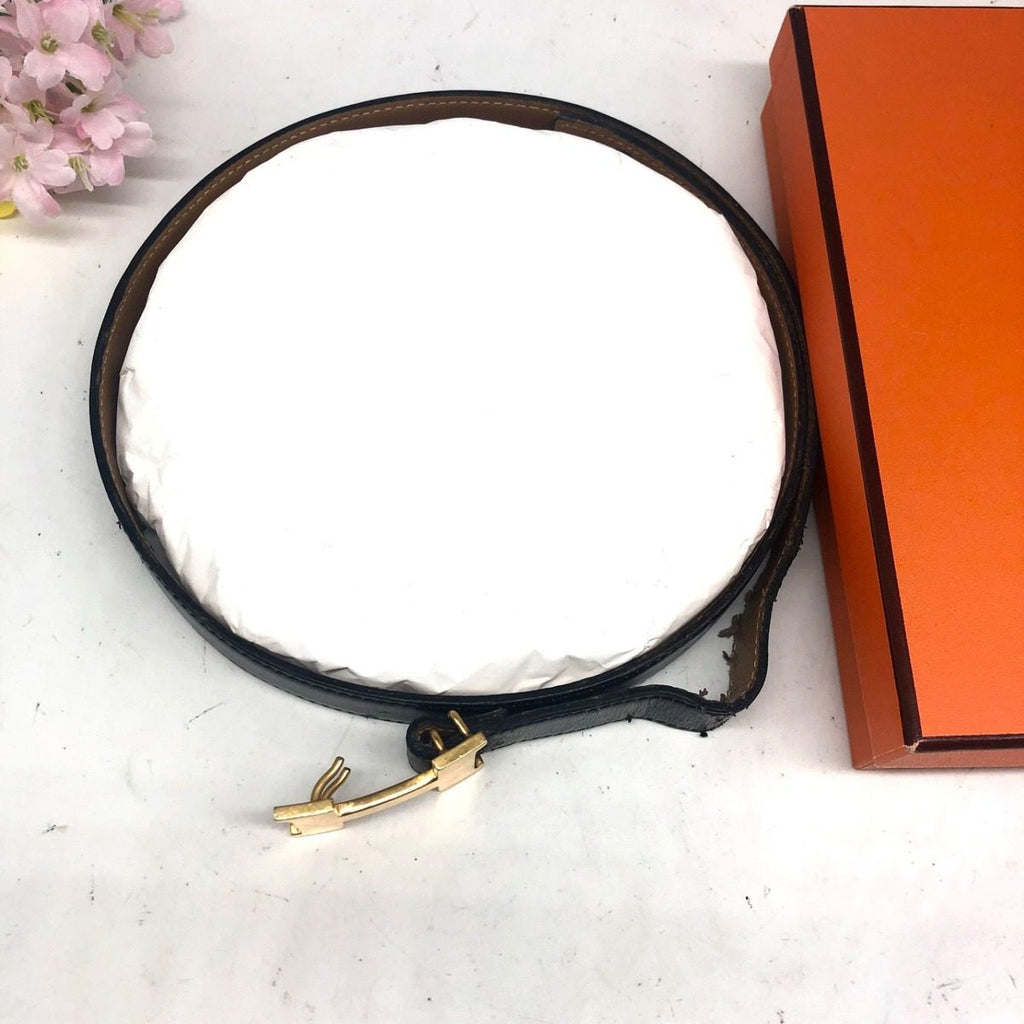 Hermes Belt Leather Black Gold Formal Suit