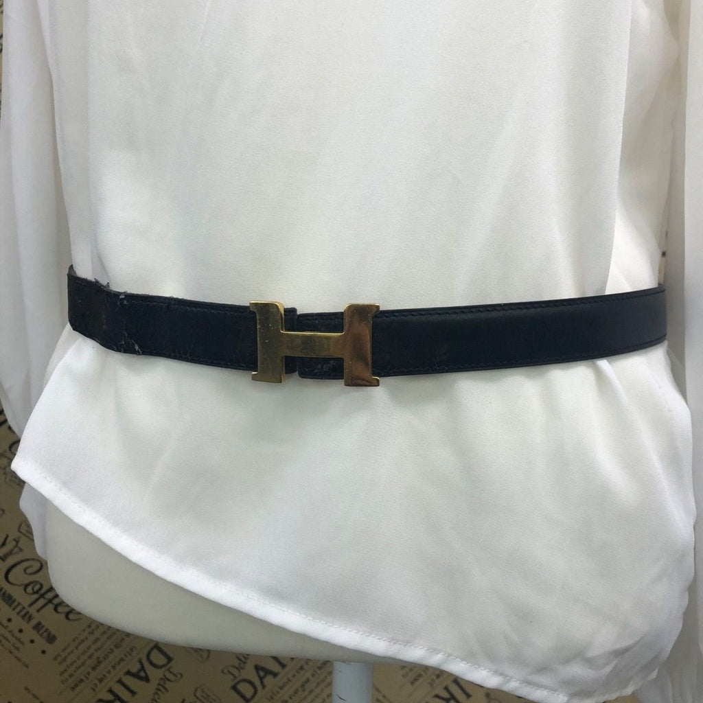 Hermes Belt Leather Black Gold Formal Suit