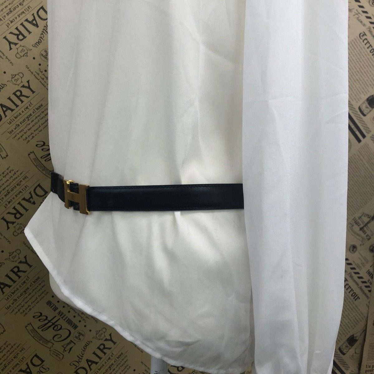 Hermes Belt Leather Black Gold Formal Suit