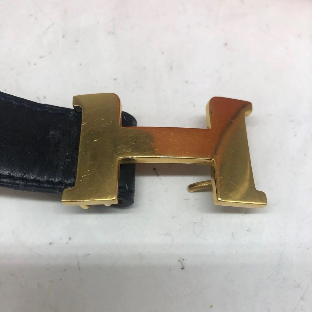 Hermes Belt Leather Black Gold Formal Suit