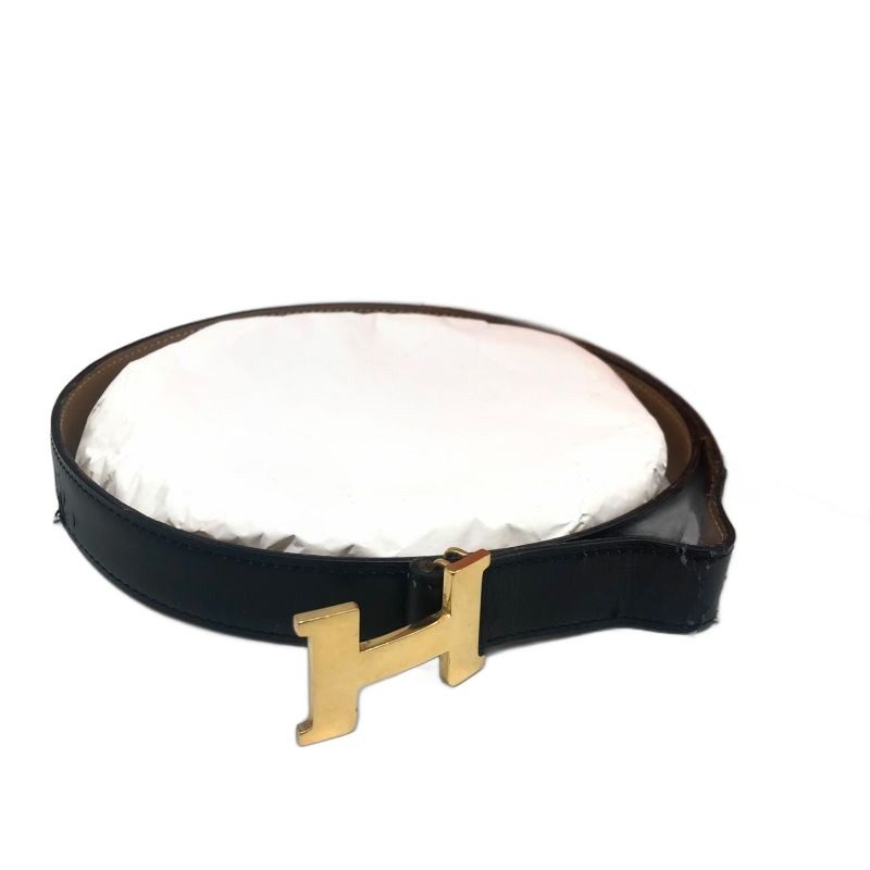 Hermes Belt Leather Black Gold Formal Suit