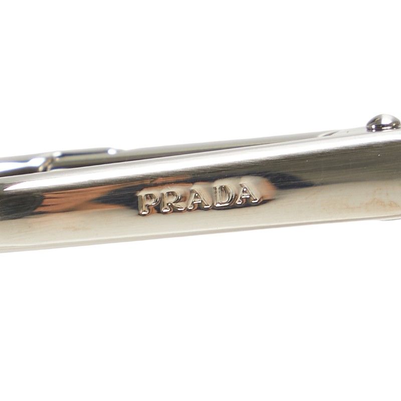 Prada Logo Black Saffiano Leather Belt