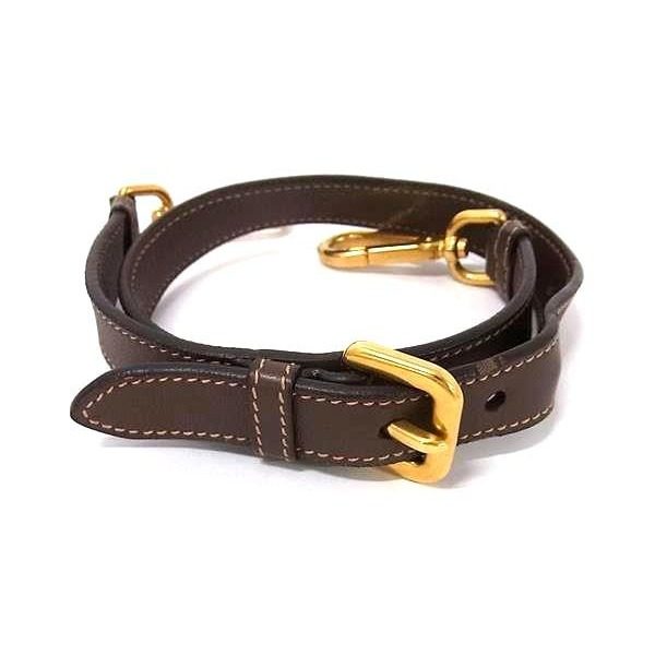 Prada Leather Bag Shoulder Strap Belt Brown