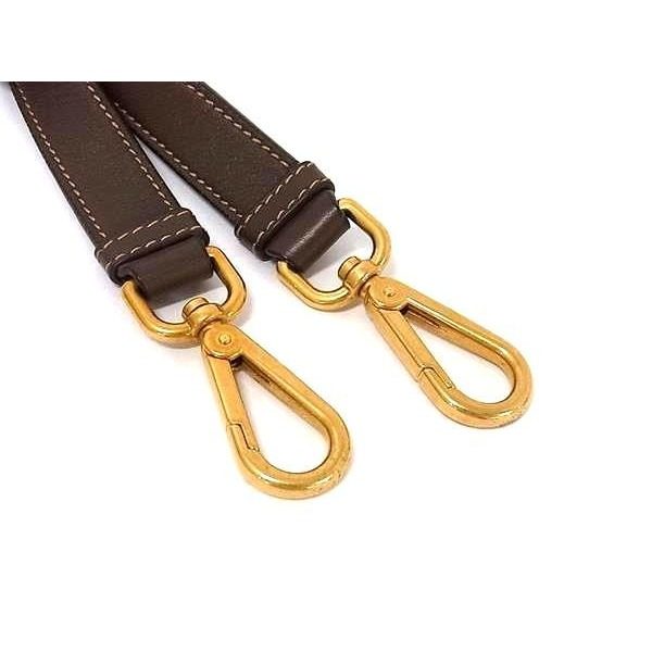 Prada Leather Bag Shoulder Strap Belt Brown