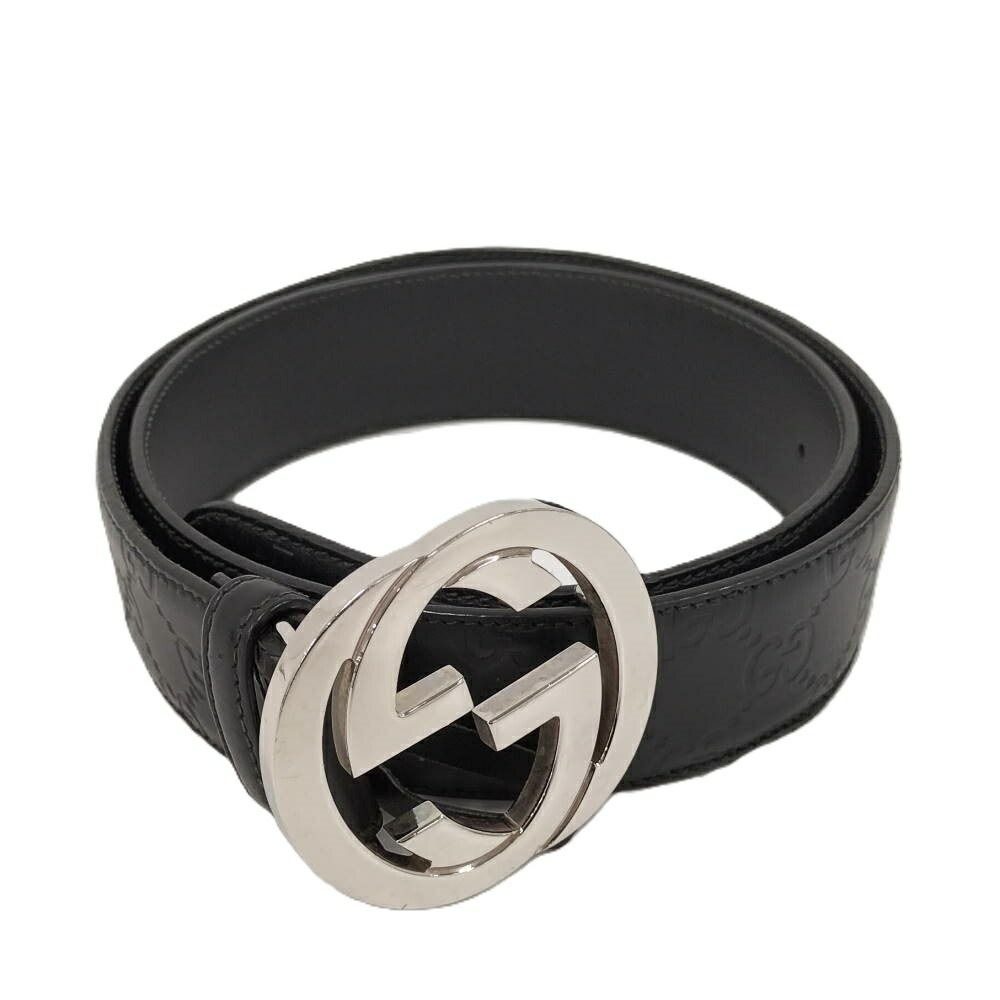 Gucci Interlocking Belt Leather Black