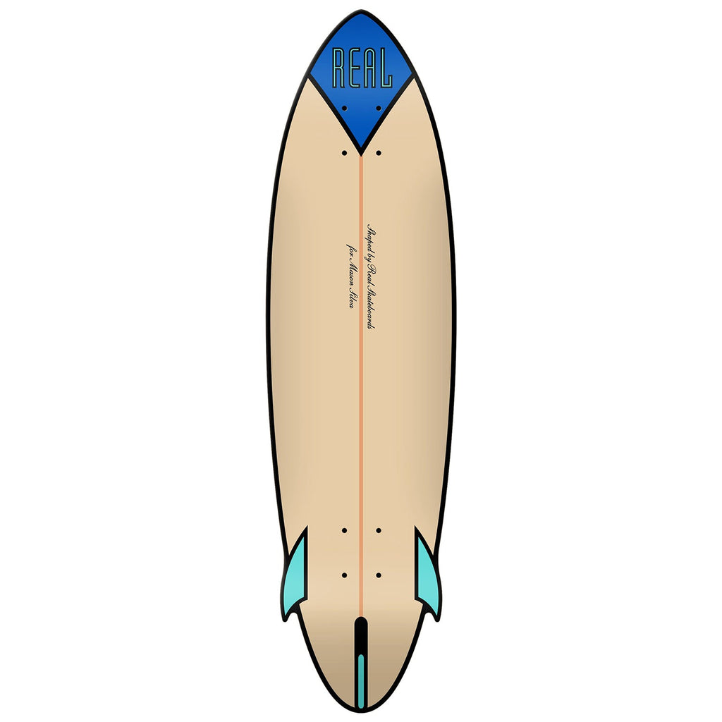 Real Skateboard Deck Mason Speed Egg CNC Cruiser 9.25" X 34"