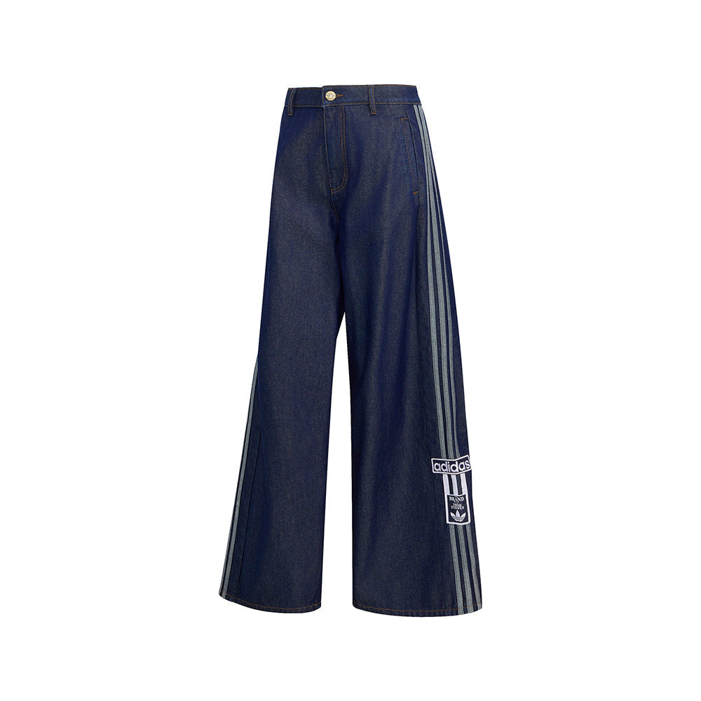 Adibreak Mid Rise Wide Leg Denim Track Pants