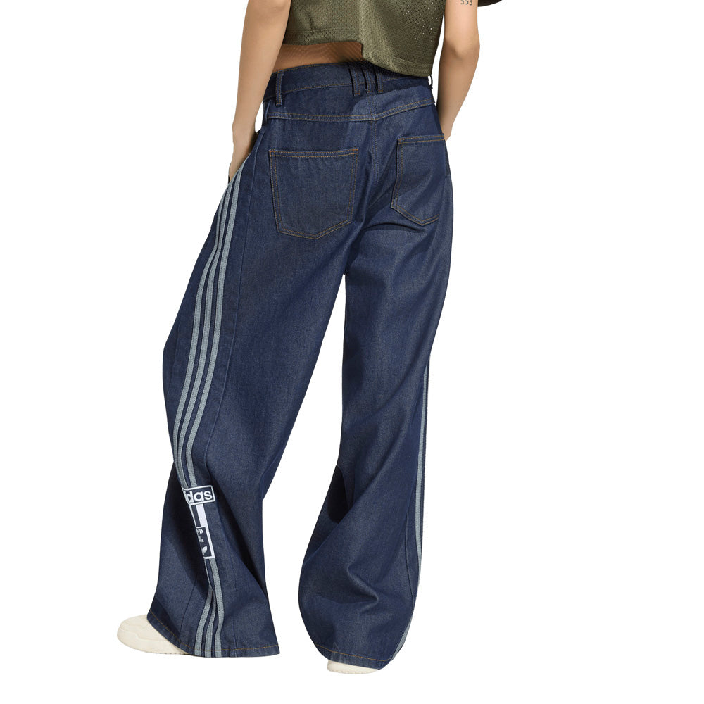 Adibreak Mid Rise Wide Leg Denim Track Pants