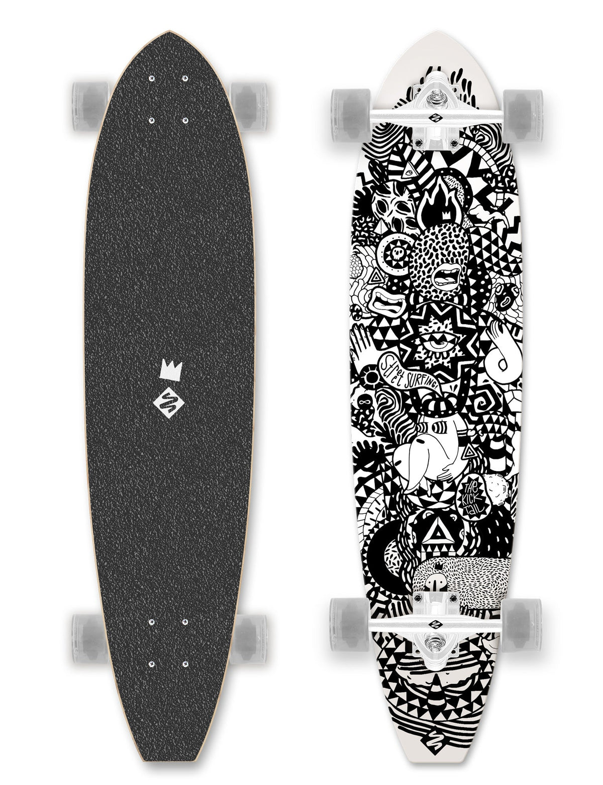 Street Surfing Longboard Rumble Jungle Kicktail 8.5" x 36"