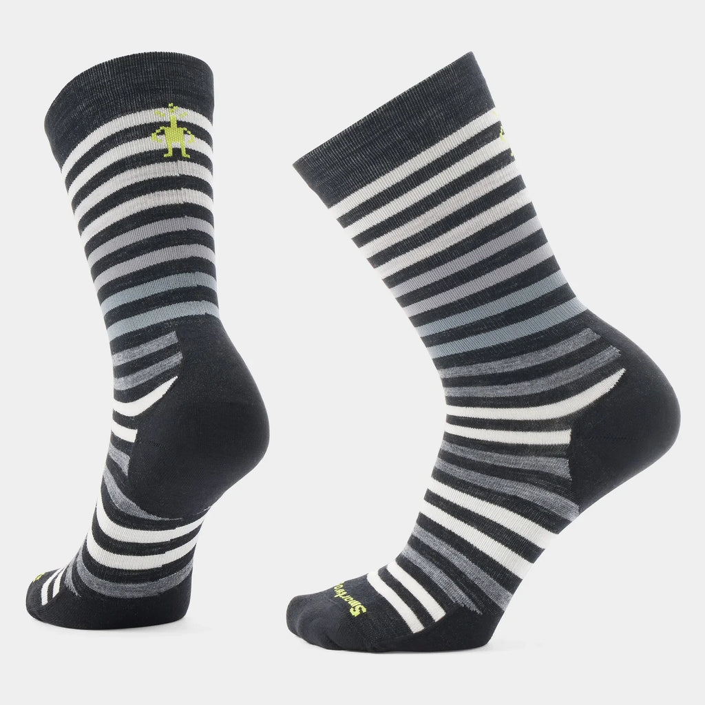 Smartwool - Everyday Spruce Street Crew Socks - Black White