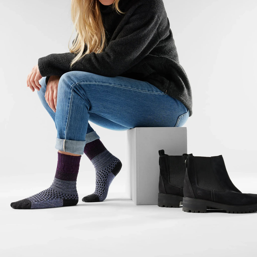 Smartwool - Everyday Cable Crew Socks - Women's - Chalk Violet