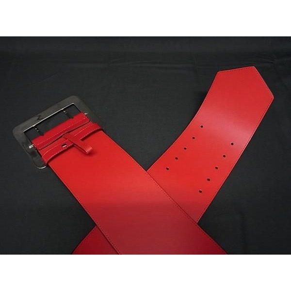 Gucci Patent Leather Silver Belt Thread Red
