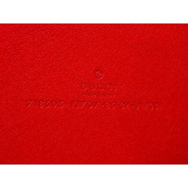 Gucci Patent Leather Silver Belt Thread Red
