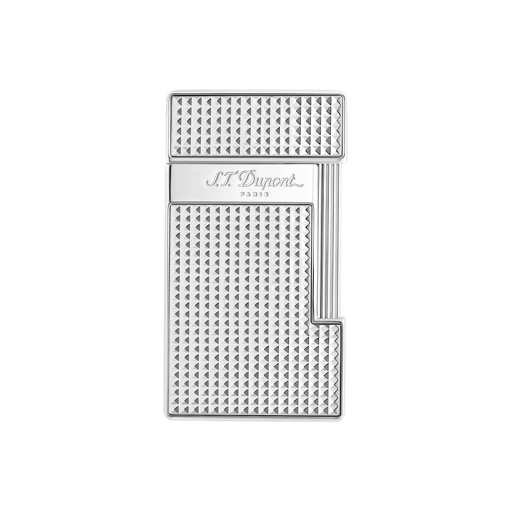 S.T. DUPONT SLIMMY DIAMOND HEAD SILVER LIGHTER/BRIQUET 028010
