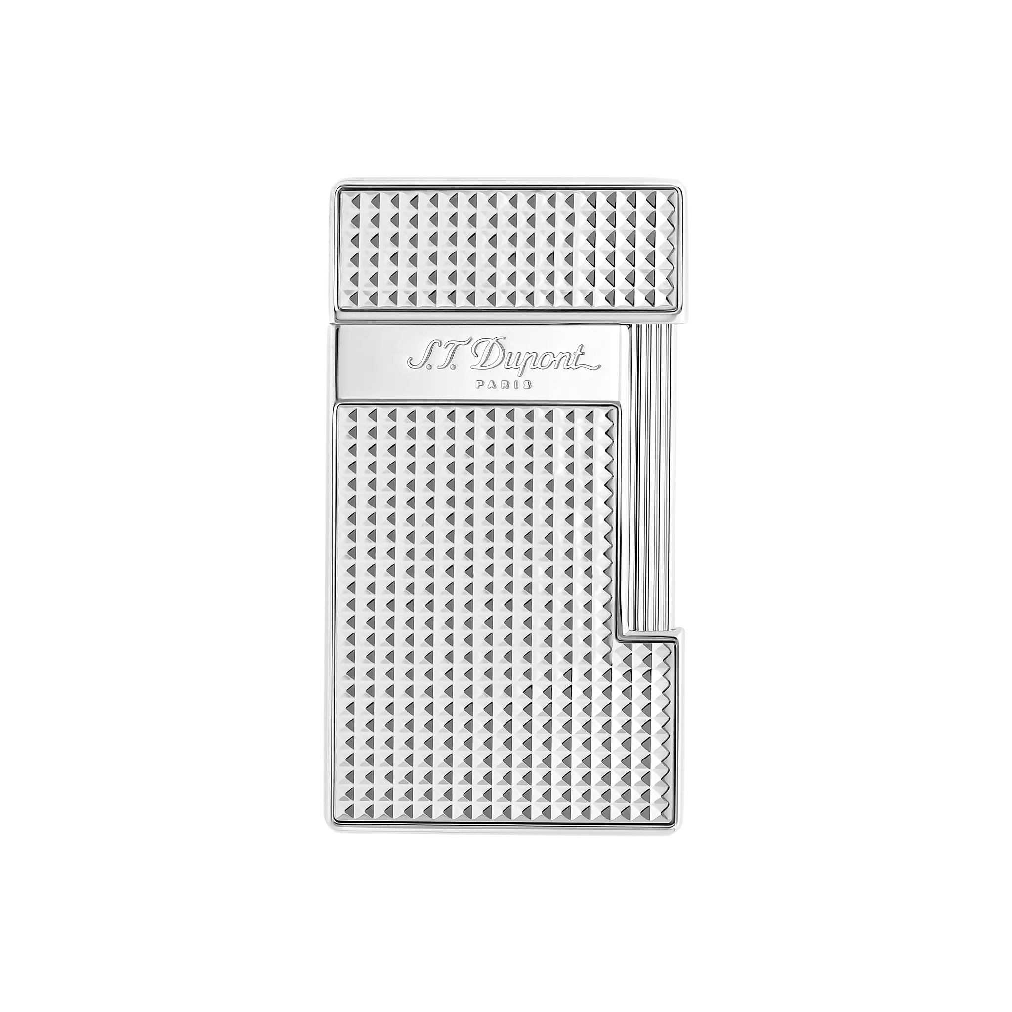S.T. DUPONT SLIMMY DIAMOND HEAD SILVER LIGHTER/BRIQUET 028010