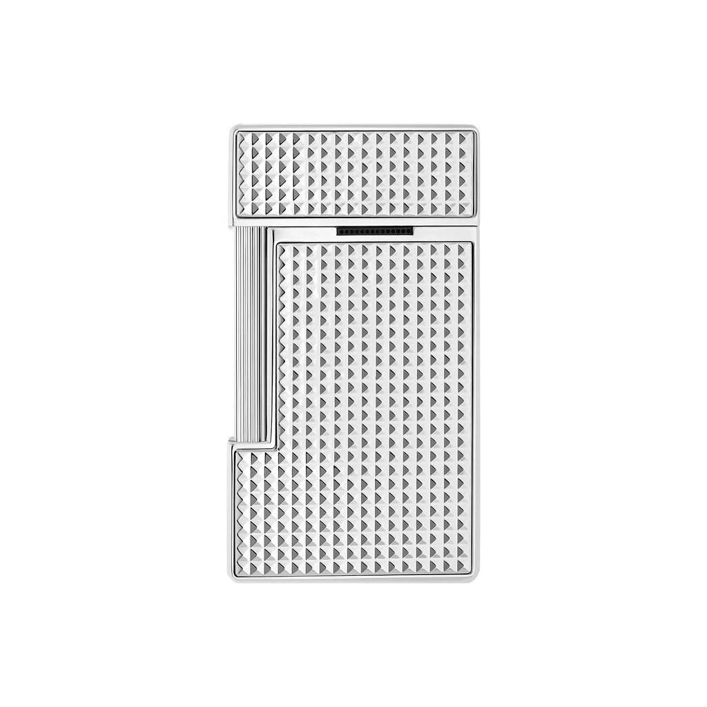 S.T. DUPONT SLIMMY DIAMOND HEAD SILVER LIGHTER/BRIQUET 028010
