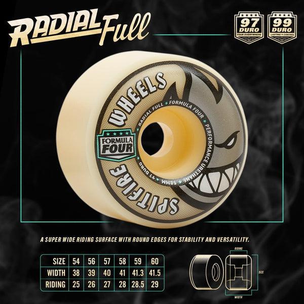 Spitfire Formula Four Radial Full Wheels 97du 58mm