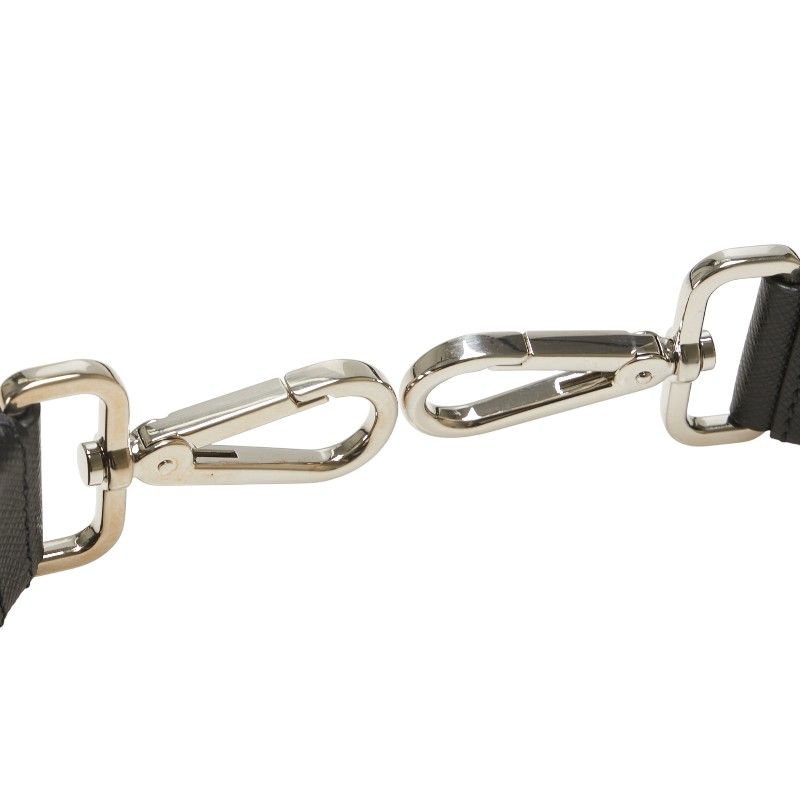 Prada Logo Black Saffiano Leather Belt
