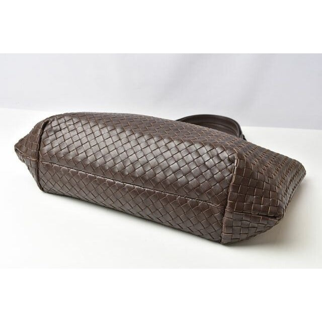 Bottega Veneta A4 Size Tote Bag Intrecciato Leather Dark