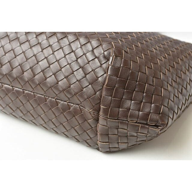 Bottega Veneta A4 Size Tote Bag Intrecciato Leather Dark