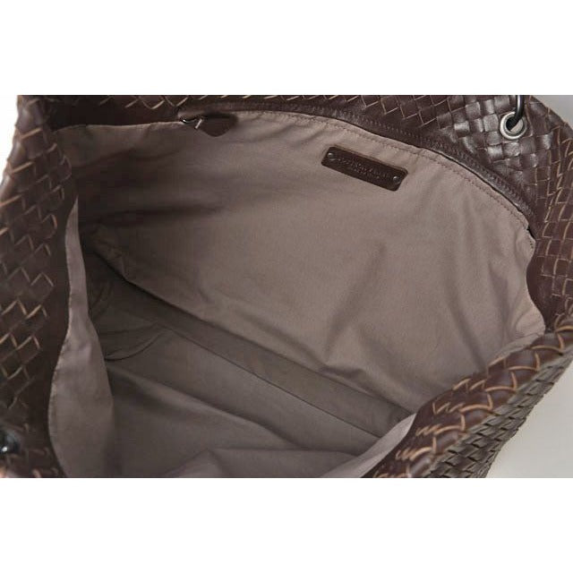 Bottega Veneta A4 Size Tote Bag Intrecciato Leather Dark