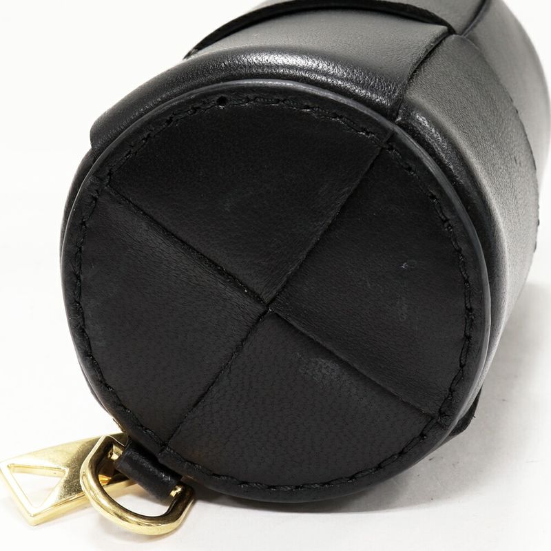 Bottega Veneta Airpods Case Accessory Cassette Calfskin Black Earphone