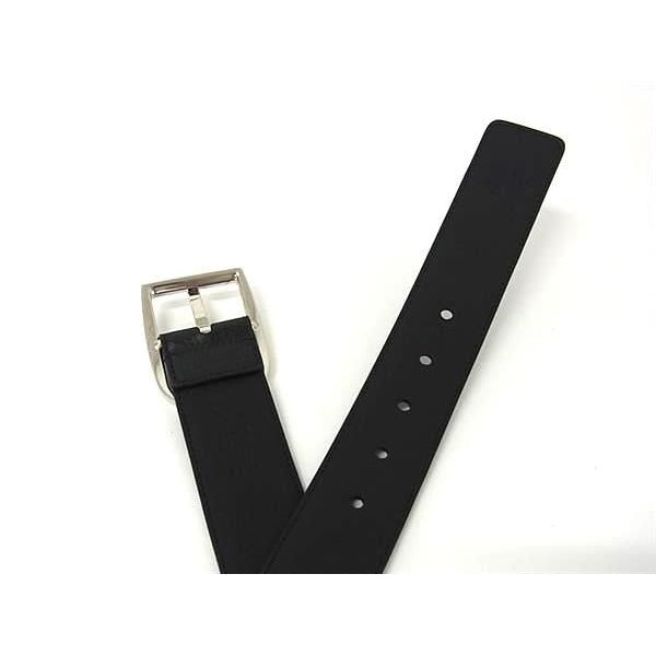 Gucci Leather Silver Hardware Belt Size 85.34 Black