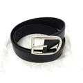 Gucci Leather Silver Hardware Belt Size 85.34 Black
