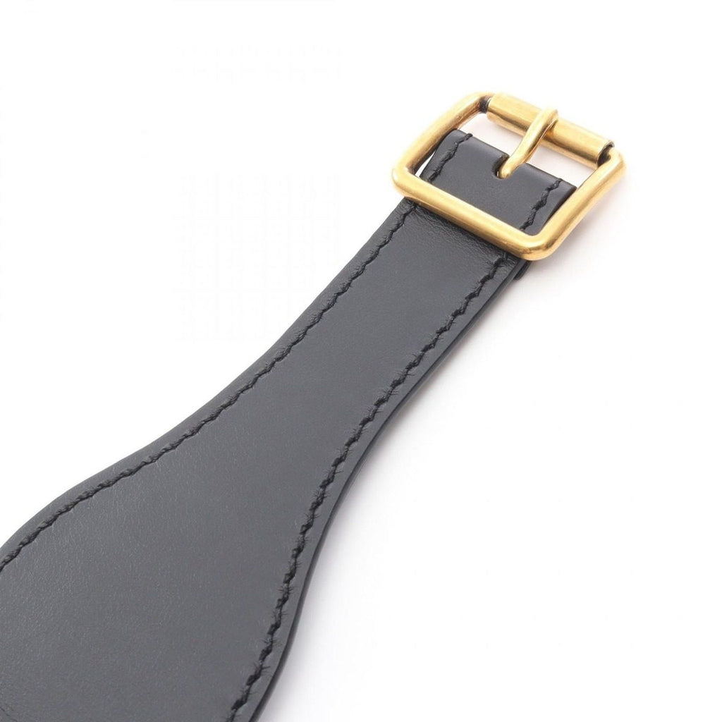 Dior Belt Embroidery Navy Canvas Leather