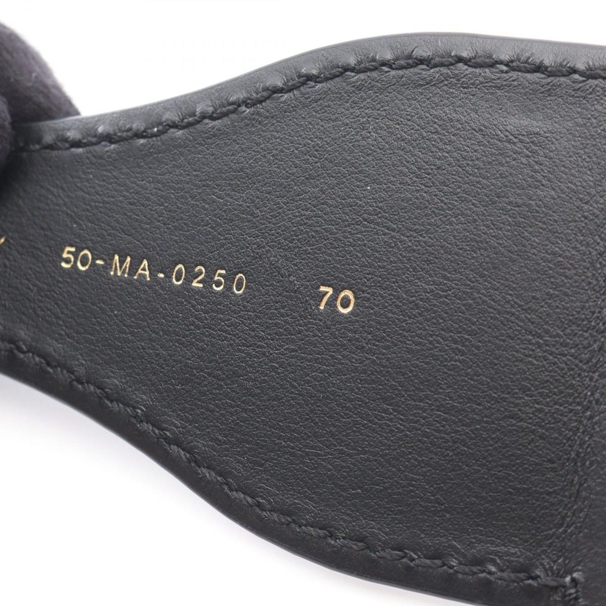 Dior Belt Embroidery Navy Canvas Leather
