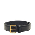 Gucci Plain Belt 85 34 Black Gold Calfskin