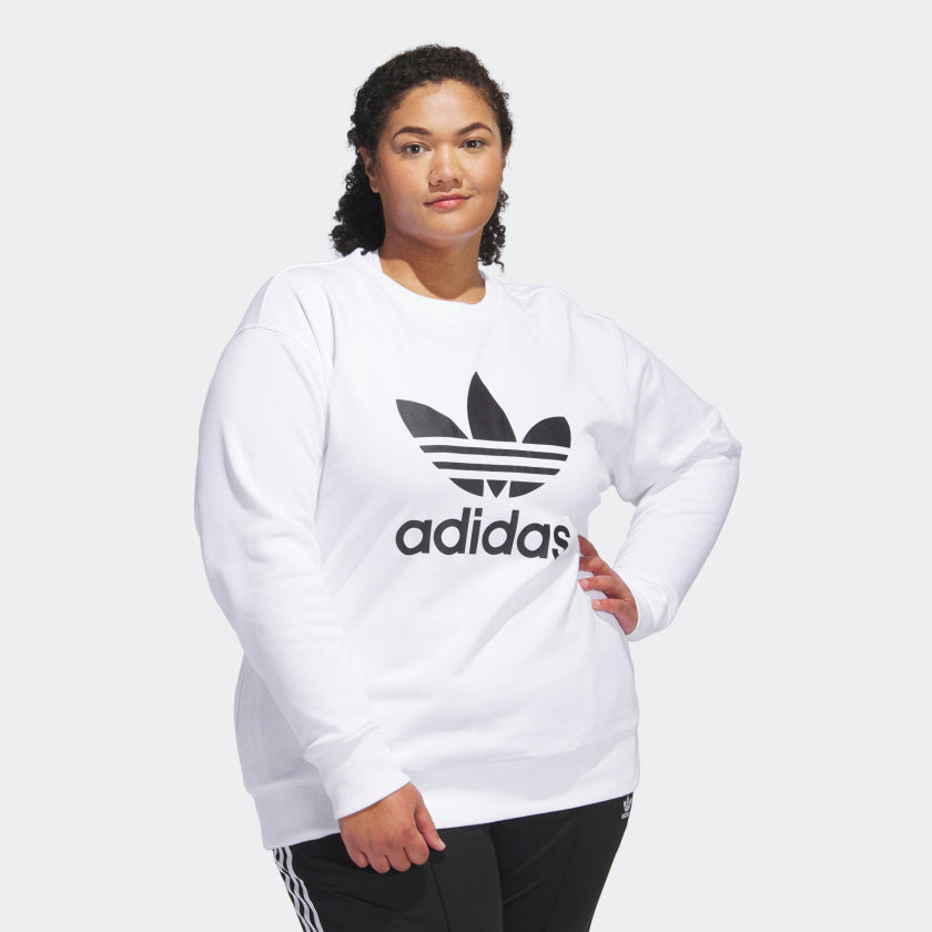 Women's adidas Adicolor Trefoil Crew Sweatshirt (Plus Size)