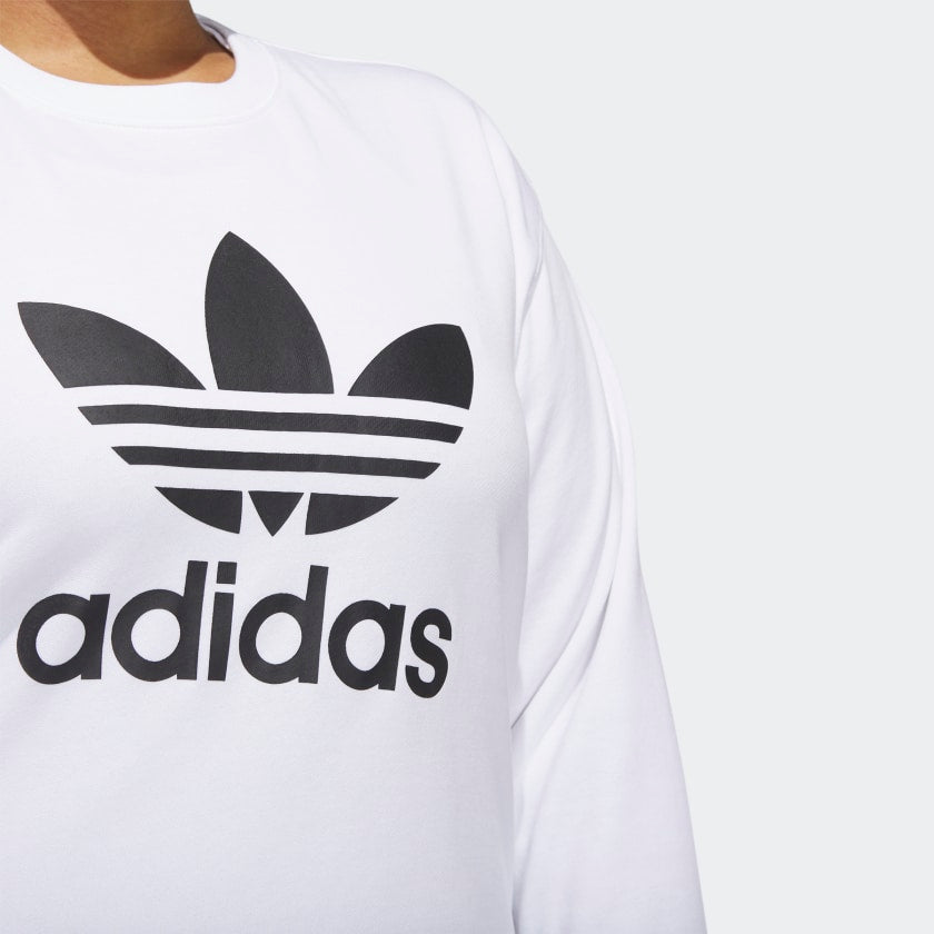 Women's adidas Adicolor Trefoil Crew Sweatshirt (Plus Size)