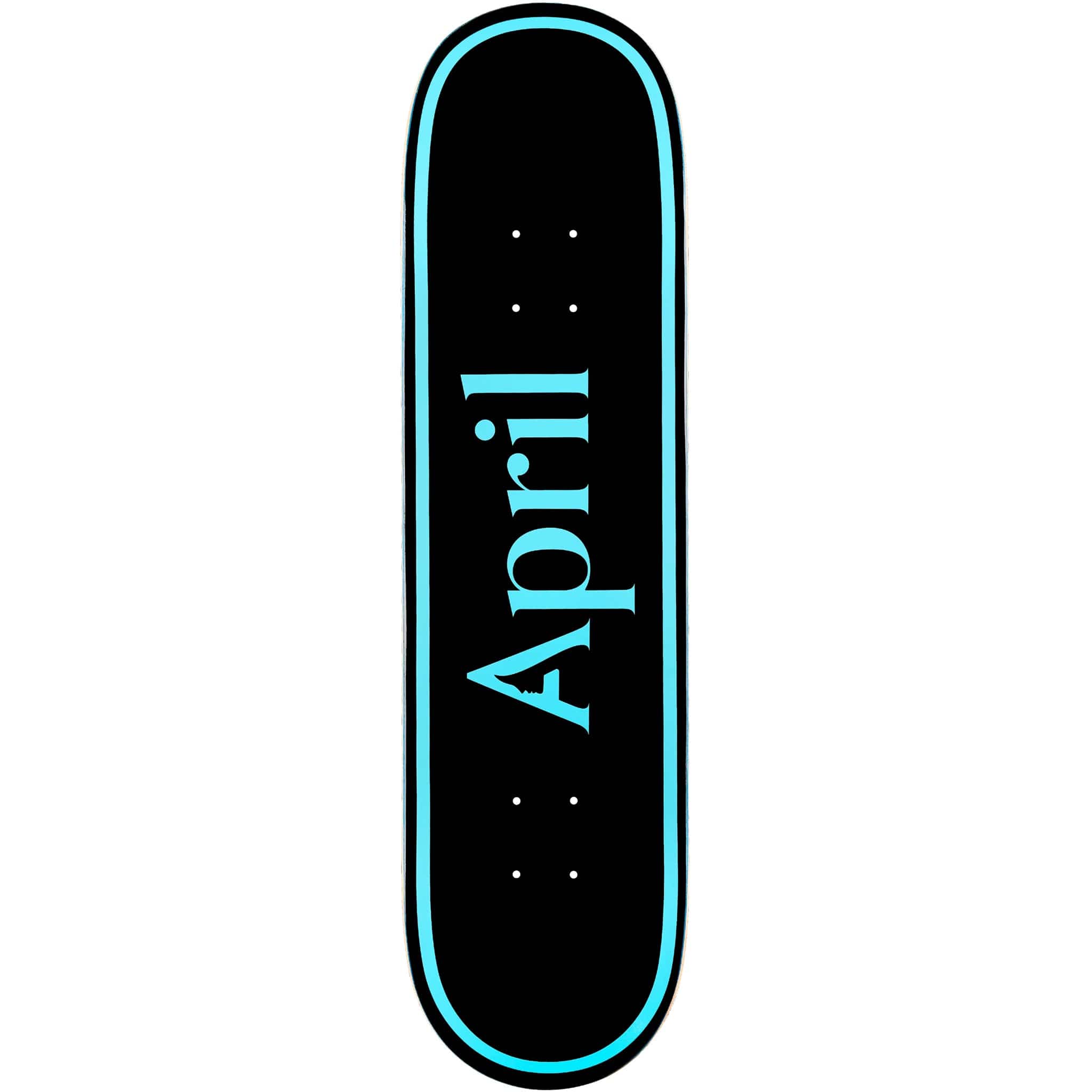 April OG Logo Blue Black Skateboard Deck 8.5"