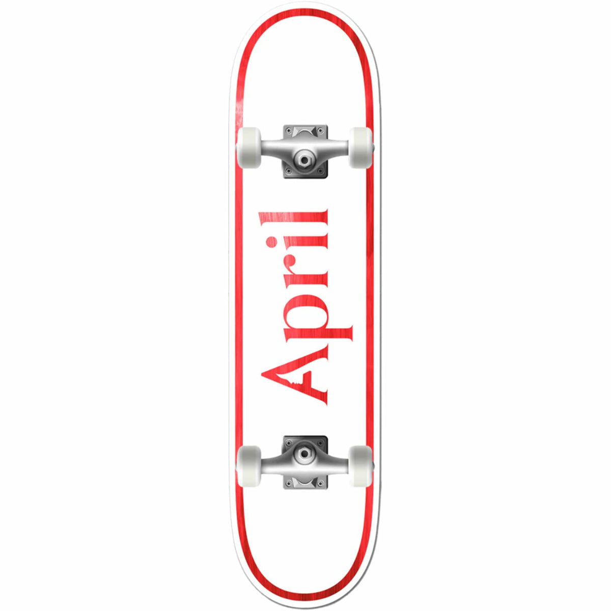 April OG Logo Red Mini Skateboard Complete 7.25"