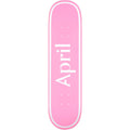 April OG Logo White Pink Skateboard Deck 8"