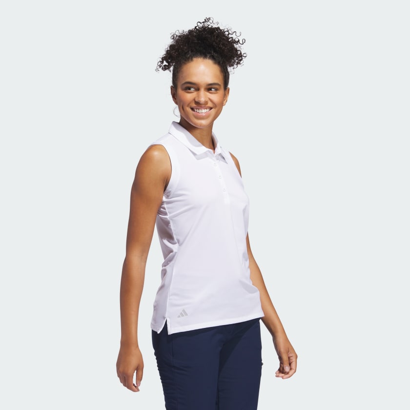 Women's adidas Ultimate365 Solid Sleeveless Polo Shirt
