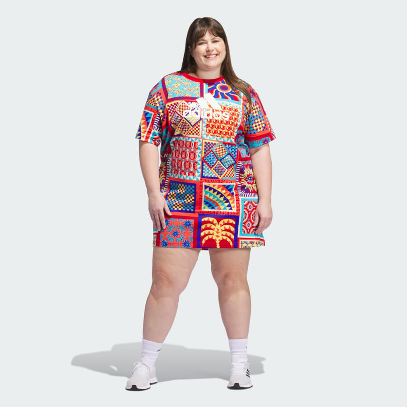 Women's adidas  x FARM Rio Slim Dress (Plus Size)