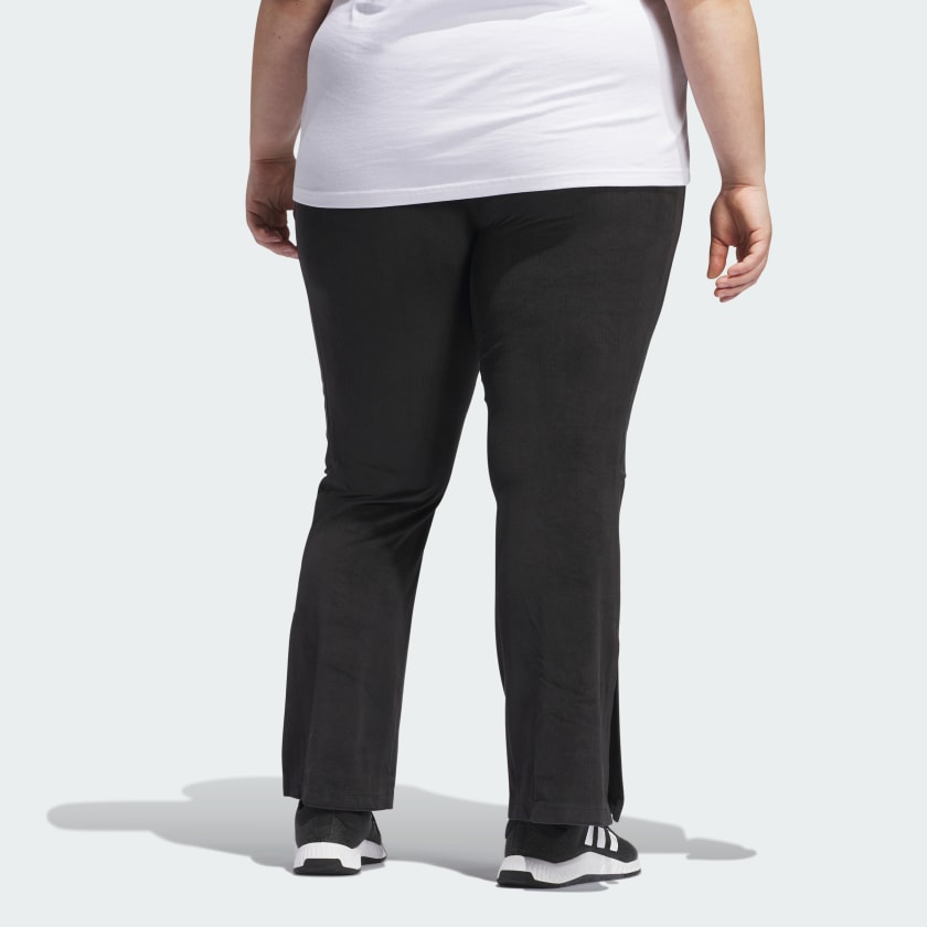 Women's adidas Tiro Cut 3-Stripes Stretchy Velour Flared Leggings (Plus Size)