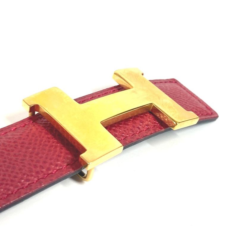 Hermes Belt H Constance Mini Leather Red And Navy