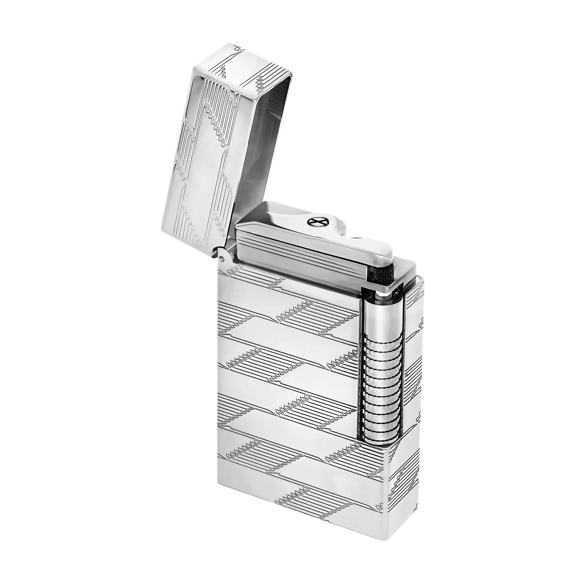 S.T. Dupont Le Grand Guilloche Monogram 1872 Palladium Lighter/Briquet C23180