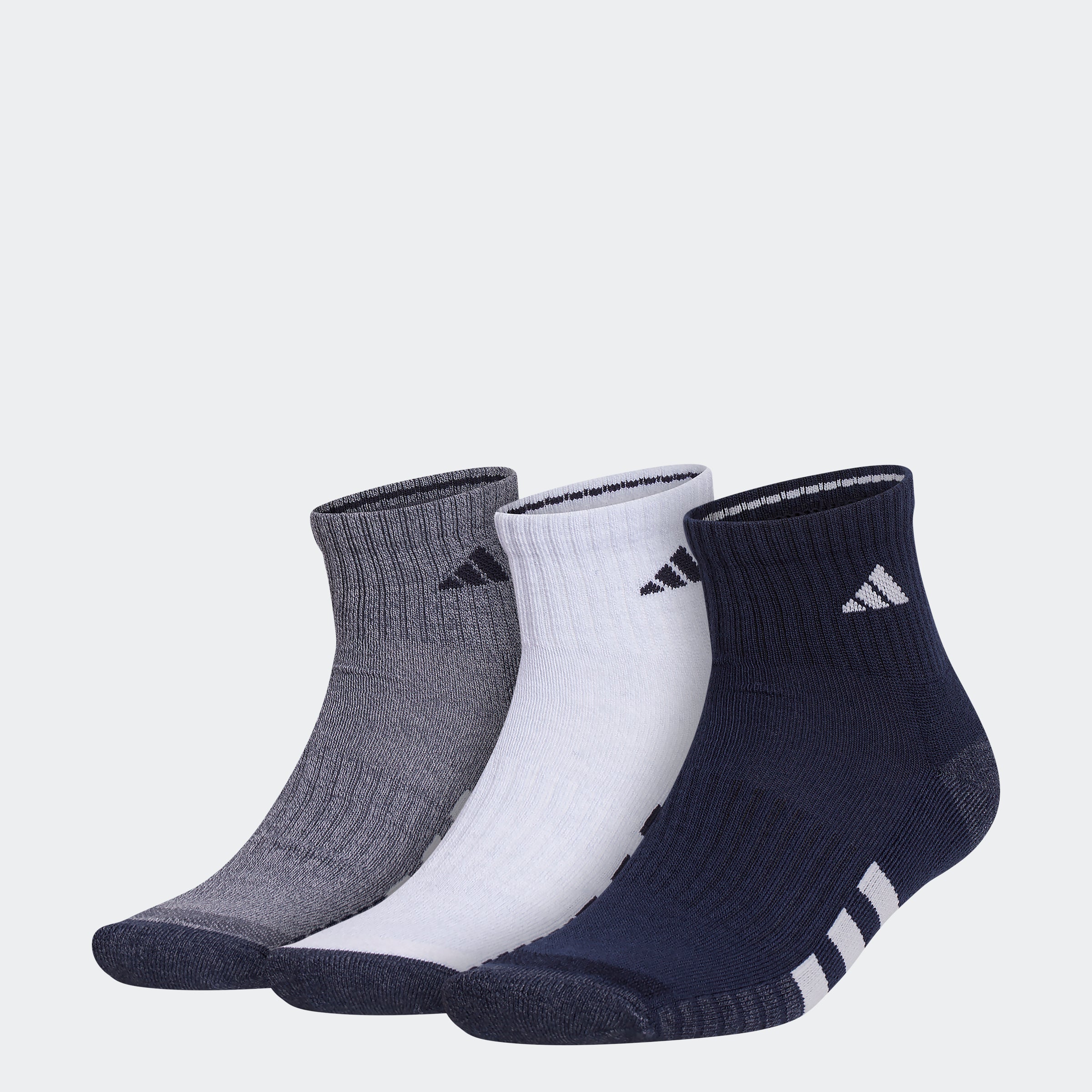 Cushioned Color Quarter Socks 3 Pairs