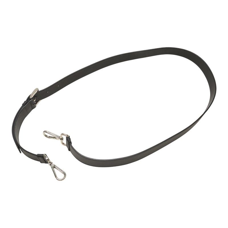 Prada Logo Black Saffiano Leather Belt