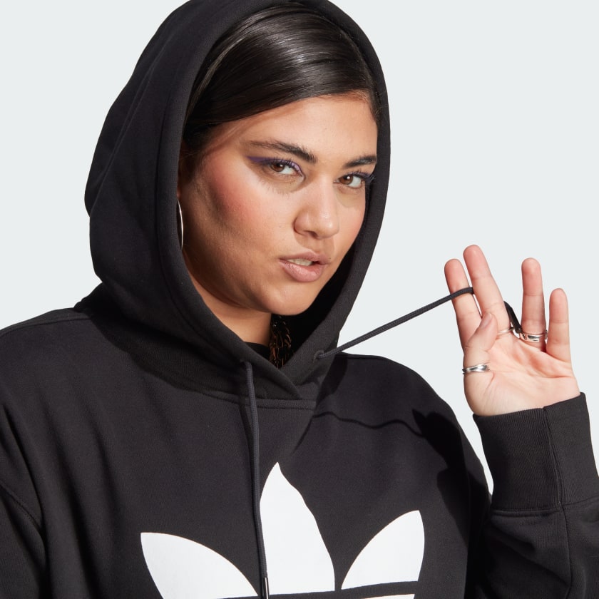 Women's adidas Adicolor Trefoil Hoodie (Plus Size)