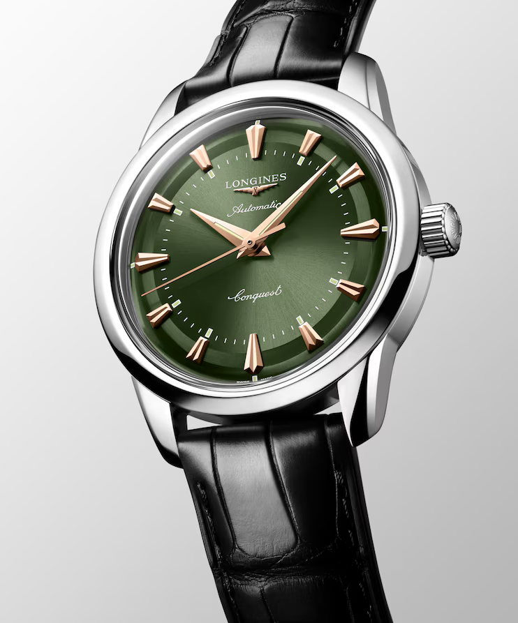 CONQUEST HERITAGE 38 mm-Green on Black Strap