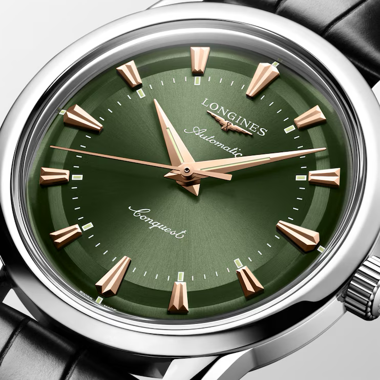 CONQUEST HERITAGE 38 mm-Green on Black Strap