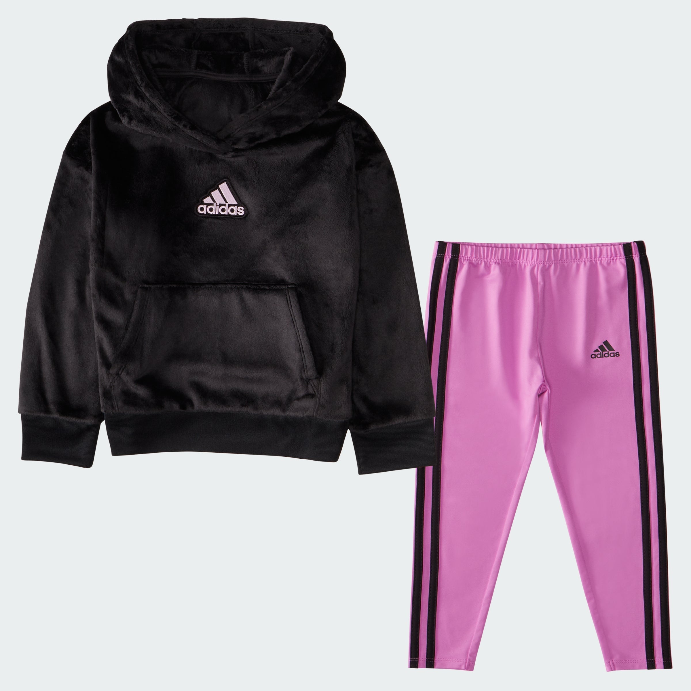 Kids' adidas Silken Fleece Pullover and Tights Set