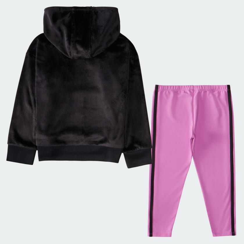 Kids' adidas Silken Fleece Pullover and Tights Set