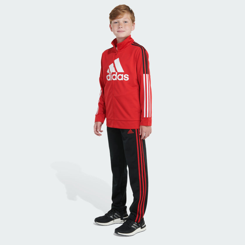 Kids' adidas Two-Piece Contrast 3-Stripe Tricot Track Set