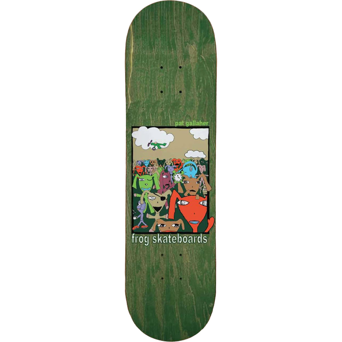 Frog Party Monster Pat Gallaher Skateboard Deck 8.42"